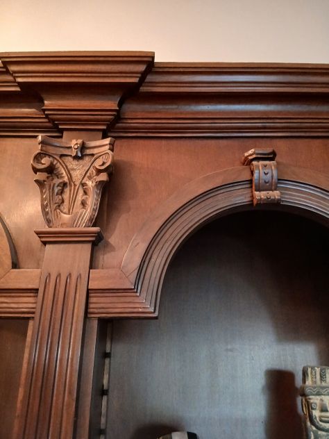 Credenza classica in legno con vetrina - Foto 3