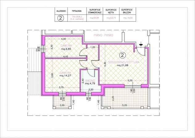 APPARTAMENTO di 3 vani e di 65 mq (GROSSETO - Grosseto) rif. CI.L22.2-5 - Foto 7