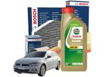 Kit Tagliando Bosch 5 Litri Olio Motore Castrol Edge 5w30 LL per Volkswagen Polo