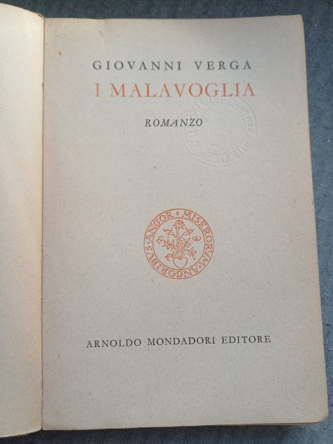 I MALAVOGLIA, G. Verga, Mondadori 1944. - Foto 4