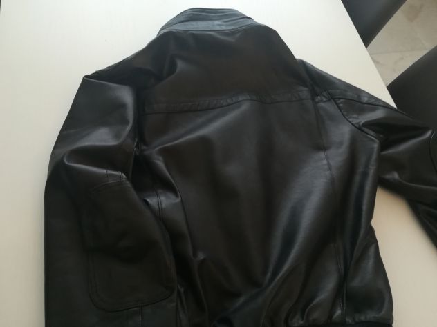 Giubbotto in pelle nera taglia 56 - Foto 8