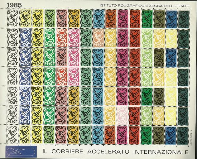 I.P.Z.S. IL CORRIERE ACCELERATO INTERNAZIONE Foglio intero