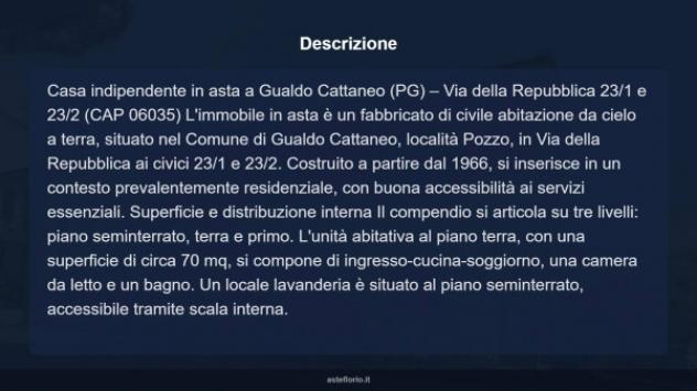 Immobile in asta di 163 m² con più di 5 locali e box auto in vendita a Gualdo Cattaneo - Foto 9