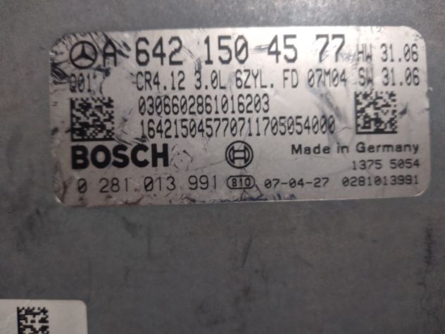 KIT ACCENSIONE 0281013724 EDC16CP31 Centralina motore Mercedes Classe E W211 3.2 - Foto 7