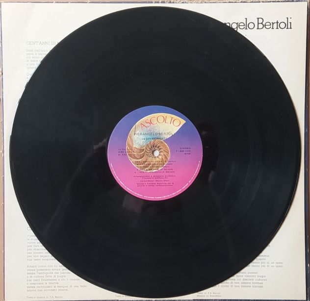 PIERANGELO BERTOLI -Certi Momenti- LP 1980 - Foto 2