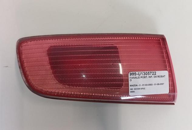 FANALE POST. INT. DX ROSATO 999-U1305722 Parti elettriche  Fanaleria  Fanali  Fanale post. dx. MAZDA - 2 - 01-03-2003 - 01-09-2007