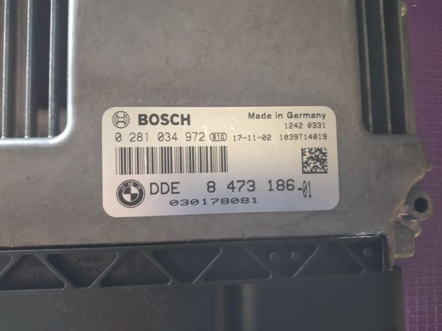 CENTRALINA MOTORE BMW F31 F30 ECU 0281034972 8473186-01 CENTRALINA MOTORE BMW X - Foto 3