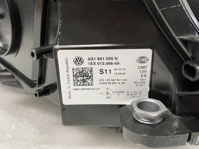 RICAMBI VOLKSWAGEN GOLF 7 2012-2018 KIT AIRBAG CRUSCOTTO - Foto 17