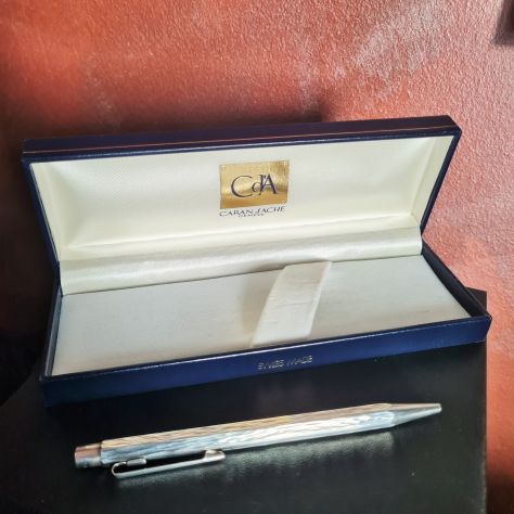 Penna a sfera Caran d'Ache Geneve vintage completa di custodia originale