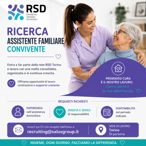 ASSISTENTE FAMILIARE CONVIVENTE TORINO