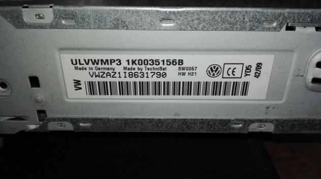 Autoradio CD Volkswagen Golf 6 del 2010 (1K0035156B) - Foto 3