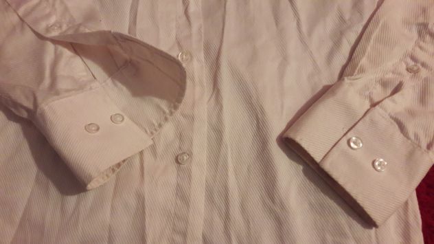 Camicia bianca coste trasversali altorilievo Tg M - NUOVA - Foto 2
