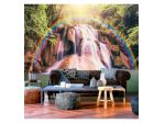 Fotomurale Adesivo Con La Cascata Tra Le Montagne Arredalacasa