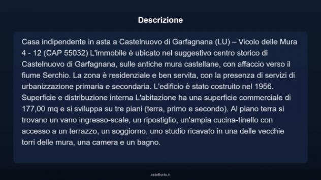 Immobile in asta di 177 m² con più di 5 locali in vendita a Castelnuovo di Garfagnana - Foto 3
