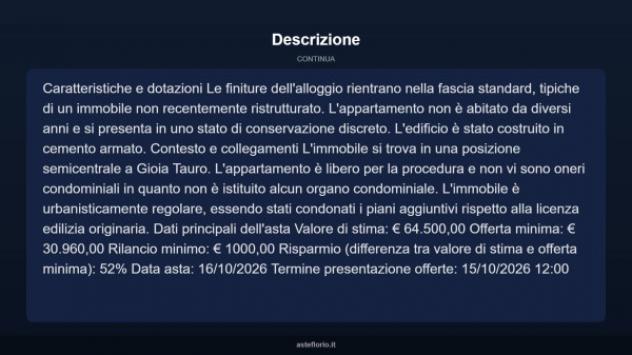 Immobile in asta di 176 m² con più di 5 locali in vendita a Gioia Tauro - Foto 5