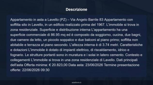 Immobile in asta di 86 m² in vendita a Lavello - Foto 13