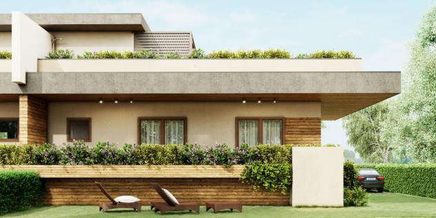 CINQUALE, vendesi in esclusiva di vendita 2 villette indipendenti e affiancate di nuova costruzione (bioedilizia) con giardino, terrazza e solarium: s - Foto 4