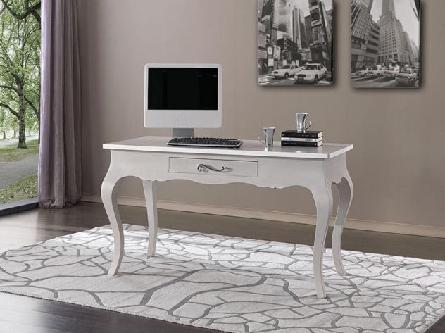 Scrittoio 1 cassetto, sagomato stile moderno laccato cod 7503