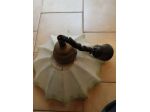 Lampadario in vetro con decorazione verdino anni60
