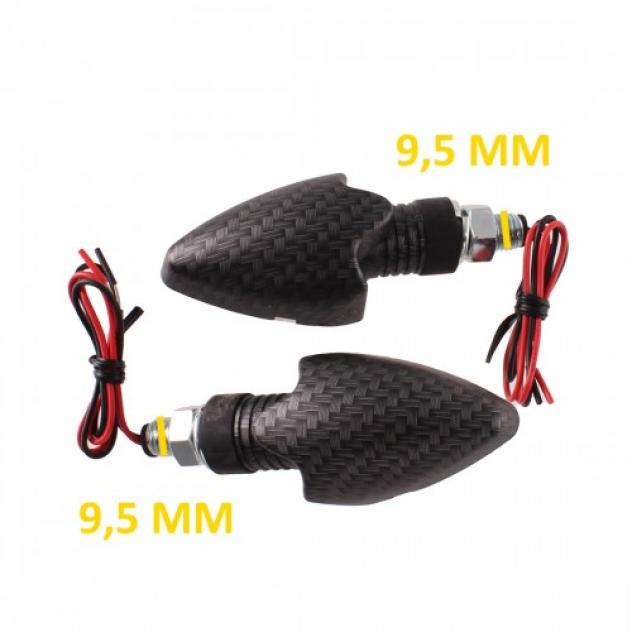 Coppia frecce a led per moto effetto carbonio Far 6705 - Foto 2
