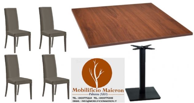 Set Sedie Tavoli Fermo Per Arredamento Bar Ristorante Pub Stile Moderno