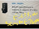 BISLEY CLASSIFICATORE IN METALLO 4 CASSETTI NERO