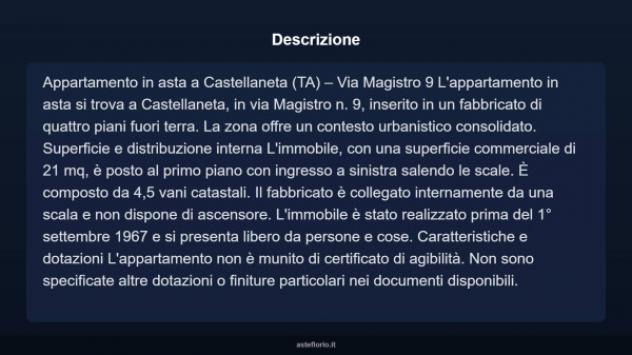 Immobile in asta di 21 m² in vendita a Castellaneta - Foto 4