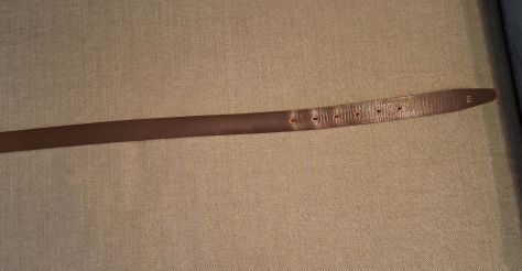 cintura di lucertola marrone L 110 h 2 cm usata - Foto 2