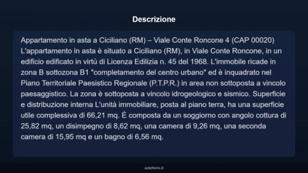 Immobile in asta di 66 m² in vendita a Ciciliano - Foto 7