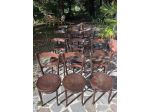 12 sedie da bistrò in legno decorato, in stile thonet