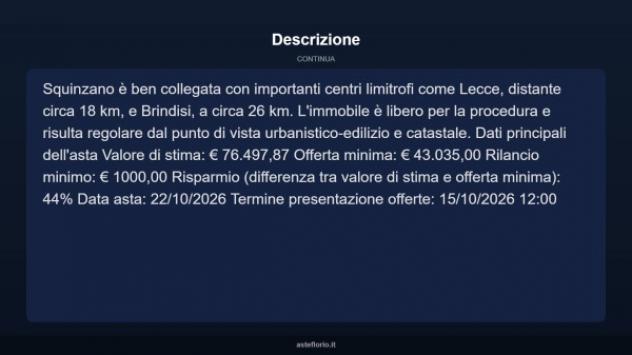 Immobile in asta di 118 m² con più di 5 locali in vendita a Squinzano - Foto 13