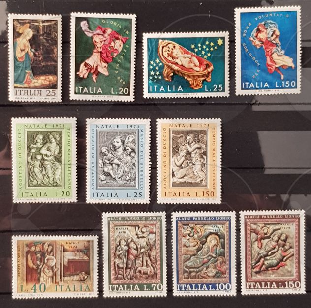 ITALIA francobolli serie: NATALE 1970-2001