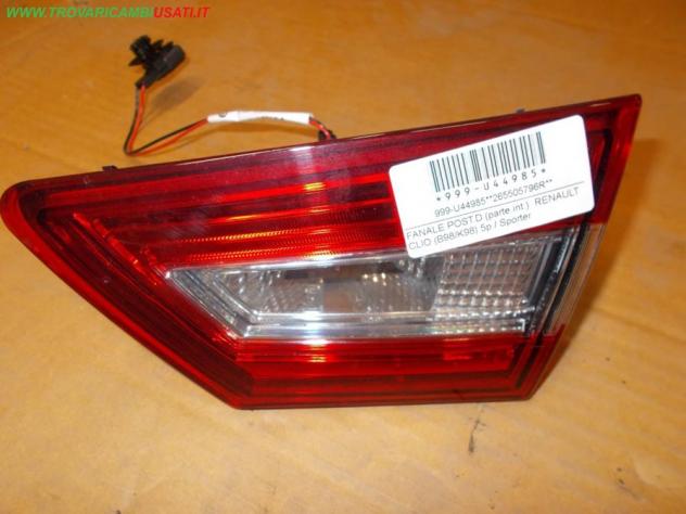 FANALE POST.D.(parte int.) RENAULT CLIO (B98/K98) 5p / Sporter  Parti elettriche  Fanaleria  Fanali  Fanale int. post. d RENAULT - CLIO IV 3/5P E SPOR