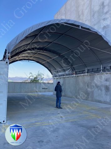 Tunnel Tendone ad arco 10 x 6 x 6,2 mt uso cantieri industriali magazzini edili - Foto 2