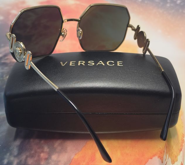 Occhiali da sole Versace Medusa Biggie (modello VE2248 1002/87) originali - Foto 9