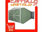 Box prefabbricato, casetta da giardino in lamiera zincata. Capanno ricovero &hellip;