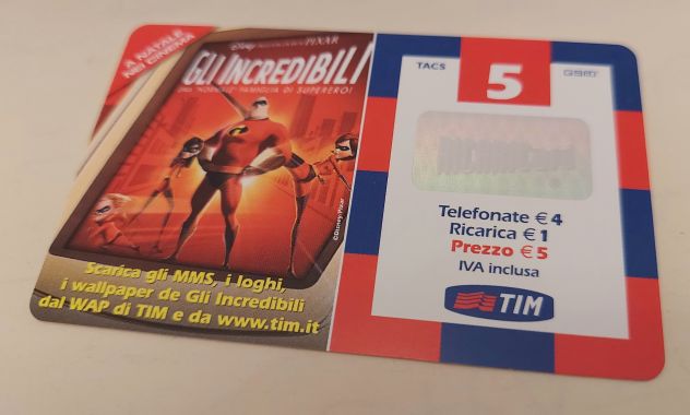 2 (DUE)SCHEDE TELEFONICHE RICARICARD TIM CON OLOGRAMMA – Serie TIM Sponsor A - Foto 4