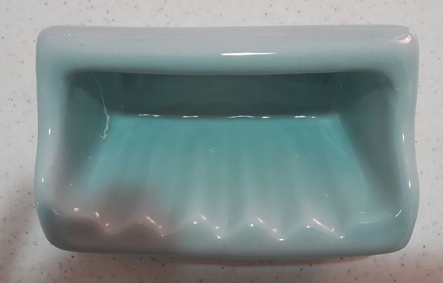 Portasapone e accessori bagno in ceramica da incasso muro usati n° 4 pezzi. - Foto 4