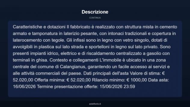 Immobile in asta di 74 m² in vendita a Calangianus - Foto 8
