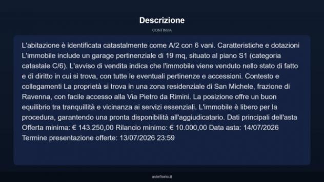 Immobile in asta di 164 m² con più di 5 locali e box auto in vendita a Ravenna - Foto 5