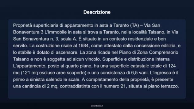Immobile in asta di 124 m² in vendita a Taranto - Foto 3