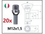 20 bulloni flottanti variazione interasse m12x1,5