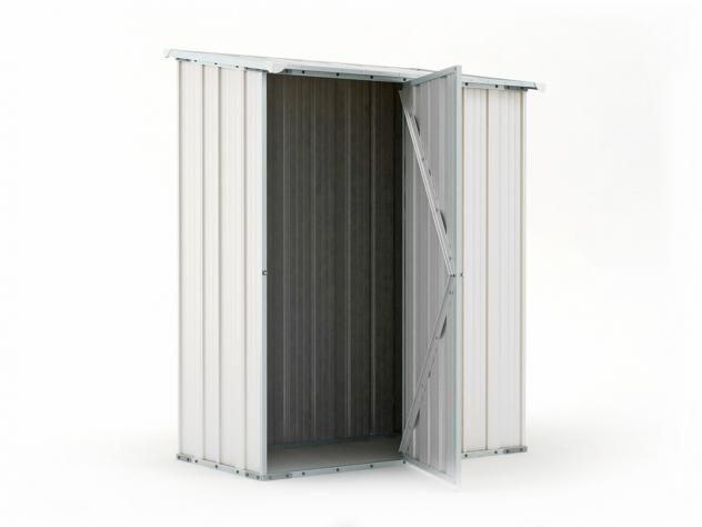 Box in Acciaio Zincato Casetta da Giardino in Lamiera 1.55 x 1.00 m x h1.92 m - 50 KG – 1,55 metri quadri – BIANCO - Foto 3