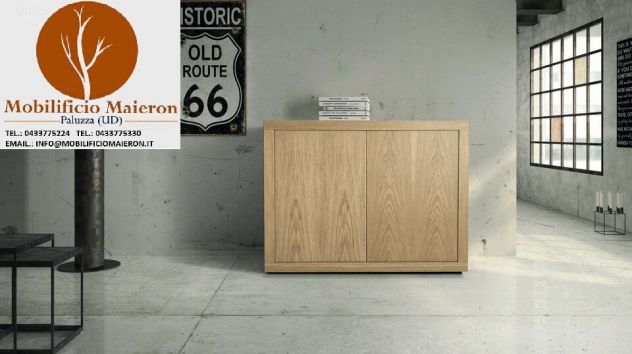 Mobili In Legno Moderni Credenza  2 Ante in Legno Color Rovere cod 216M