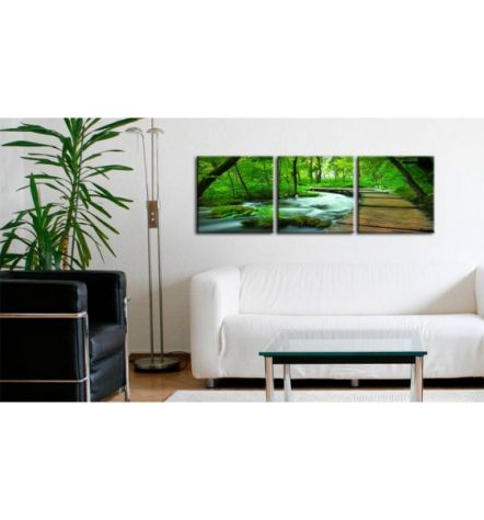 Quadro Scorciatoia Nel Bosco Cm. 120x40 - ARREDALACASA - Foto 2