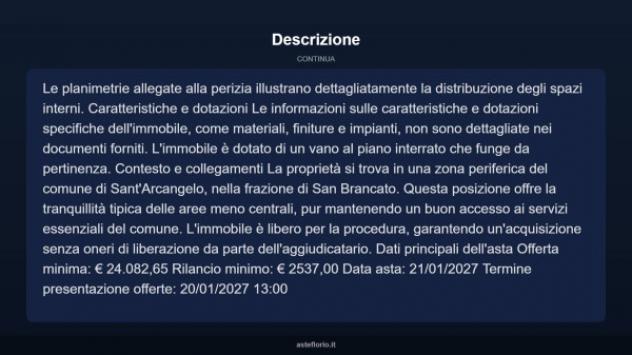 Immobile in asta di 68 m² in vendita a Sant'Arcangelo - Foto 17
