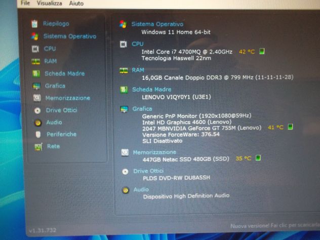 NOTEBOOK LENOVO Y510P CORE I7-16GB-500SSD-2GB VIDEO-WINDOWS 11 - Foto 8