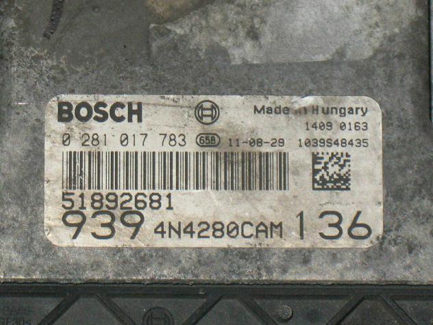 0281017783 ECU FIAT ALFA 159 EDC16C39 0281017783 51892681 - Foto 2