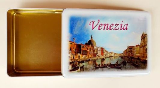 Scatola di Latta Venezia Canal Grande Pasticceria Veneta anni '80 perfetta - Foto 6