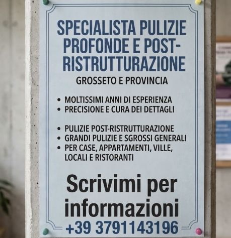 Pulizie profonde e post ristrutturazione